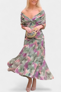 Elegant V Neck Maxi Dress For Women | Grace