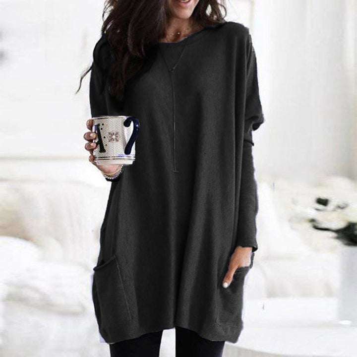Relaxed Long Sleeve Pocket Tunic For Women | Mirelith
