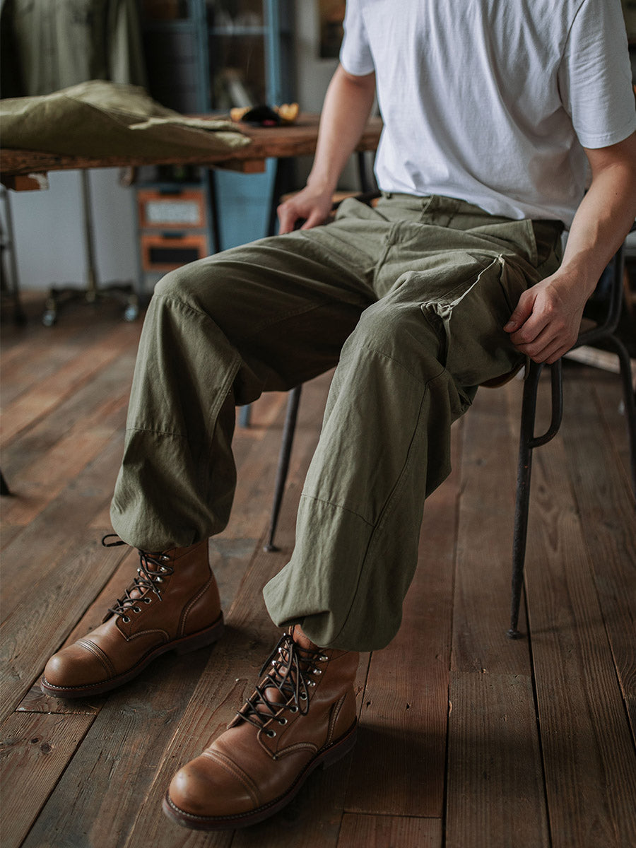 Heritage Utility Trousers with Reinforced Details for Men | Owen
