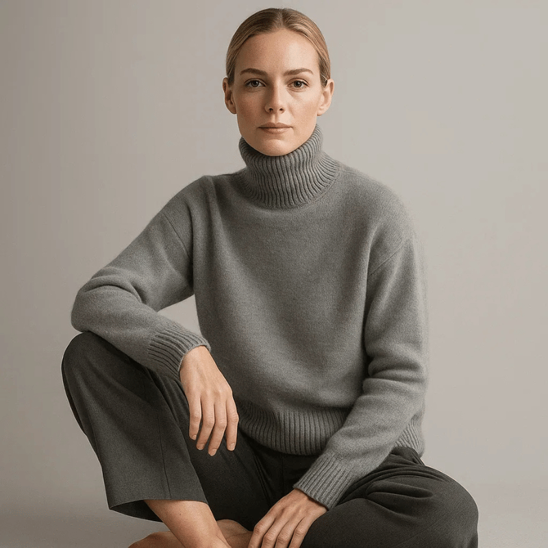 Oversized Turtleneck Sweater For Women | Elaraine