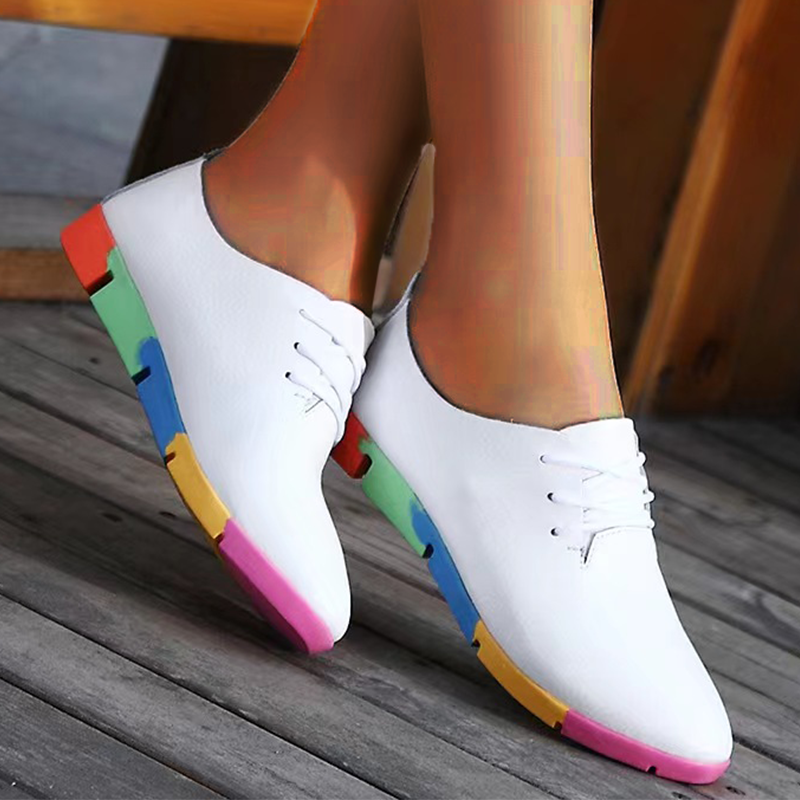 Colour Block Lace Up Shoes For Women | Cecille