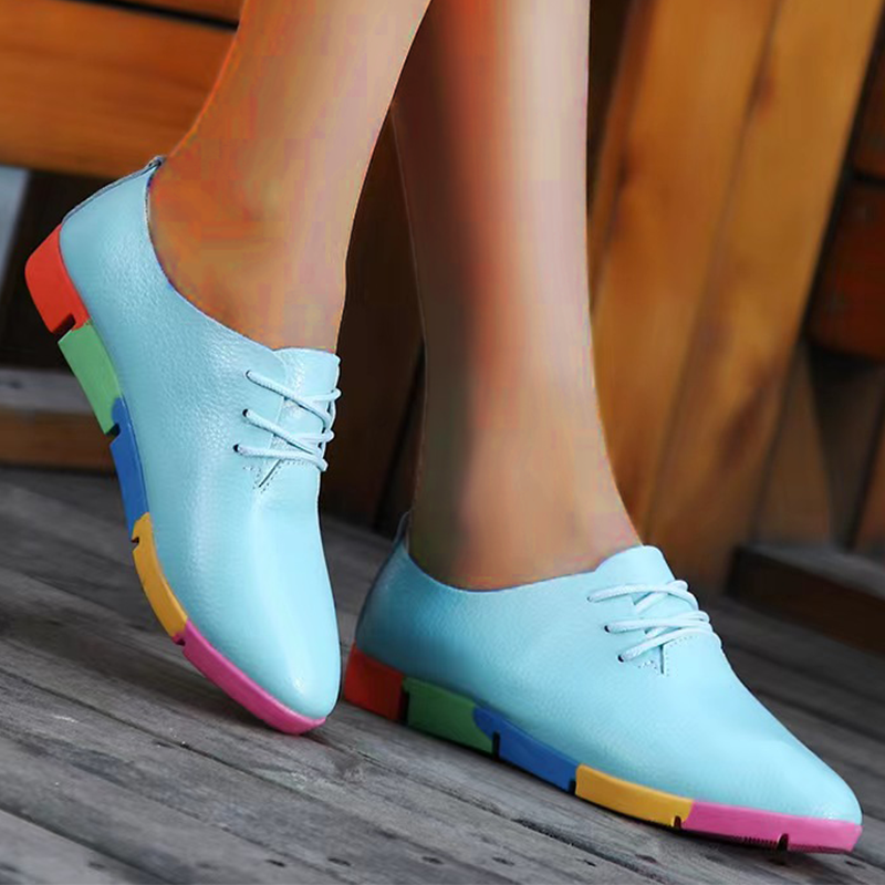 Colour Block Lace Up Shoes For Women | Cecille