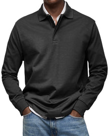 Classic Long Sleeve Polo Shirt For Men | Tristan