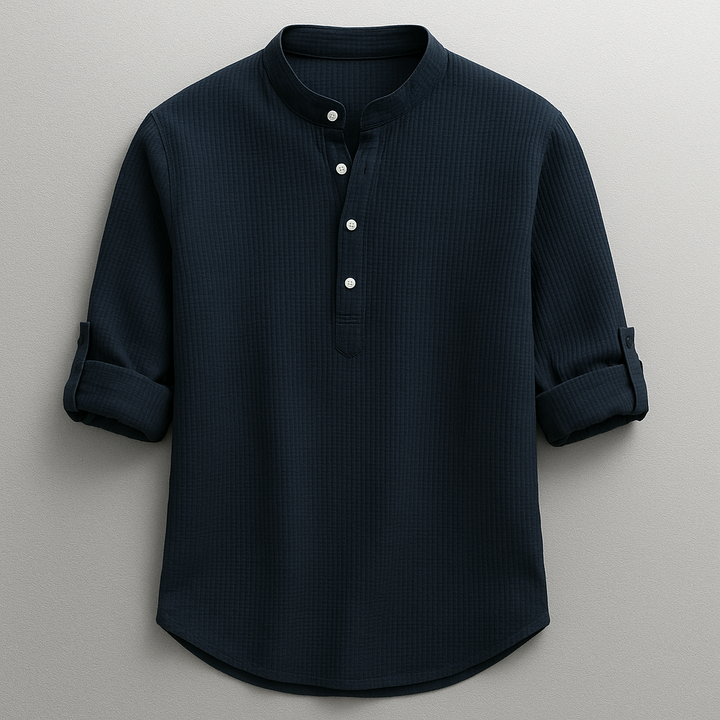 Textured Henley Shirt For Men | Caleb
