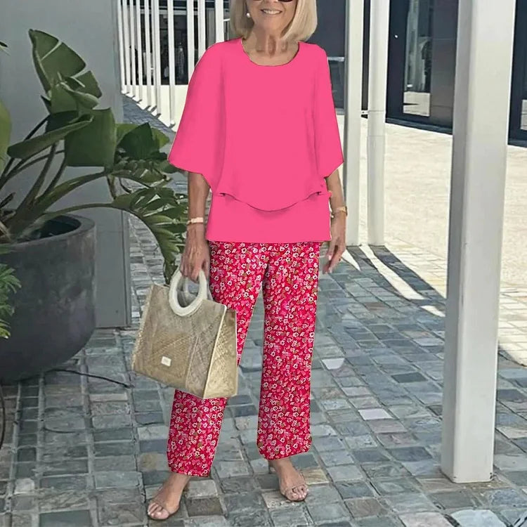 Printed Two Piece Co Ord Set For Women | Isadora