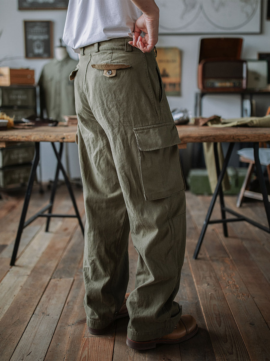 Heritage Utility Trousers with Reinforced Details for Men | Owen