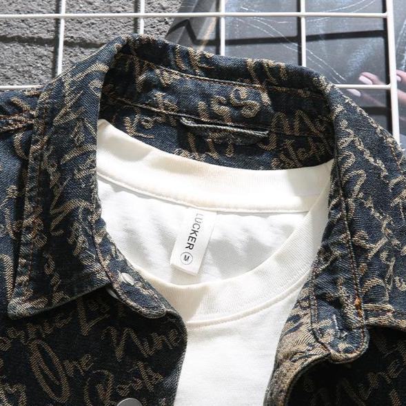 Embroidered Button Front Jacket for Men | Cassian