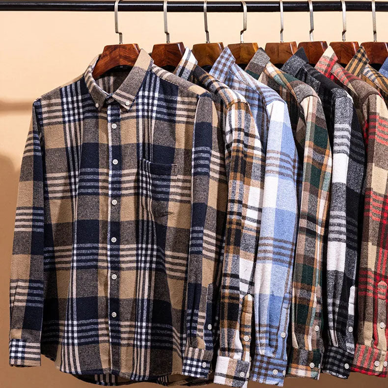 Classic Plaid Button Down Shirt for Men | Everett