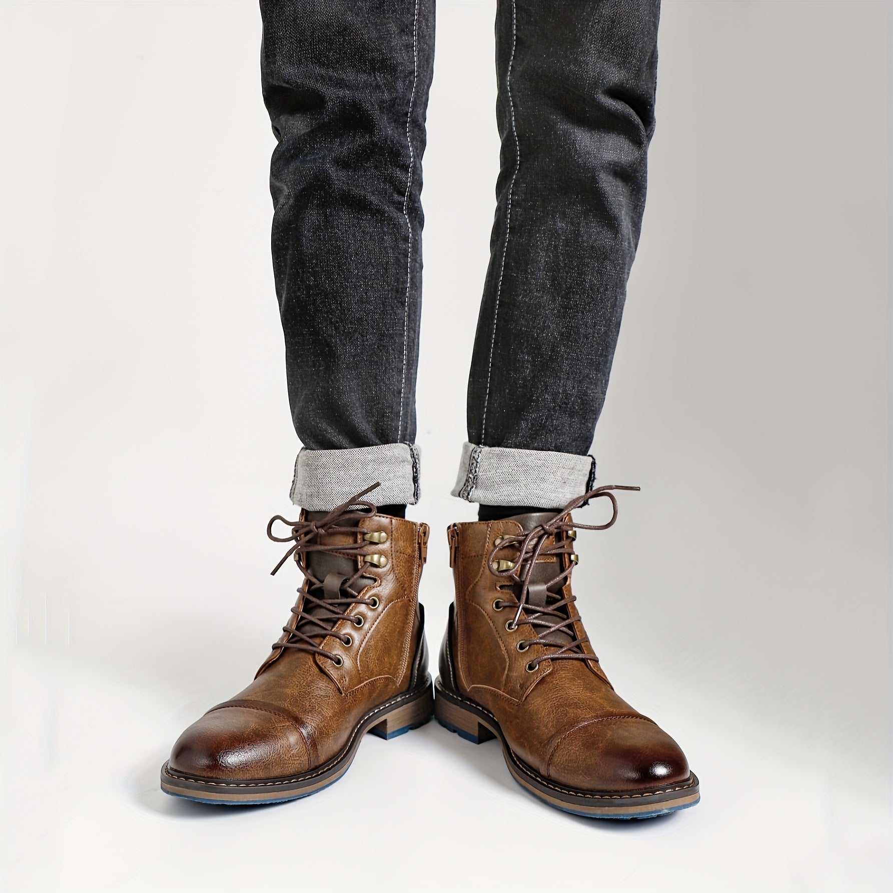 Heritage Brogue Lace Up Boots For Men | Drew