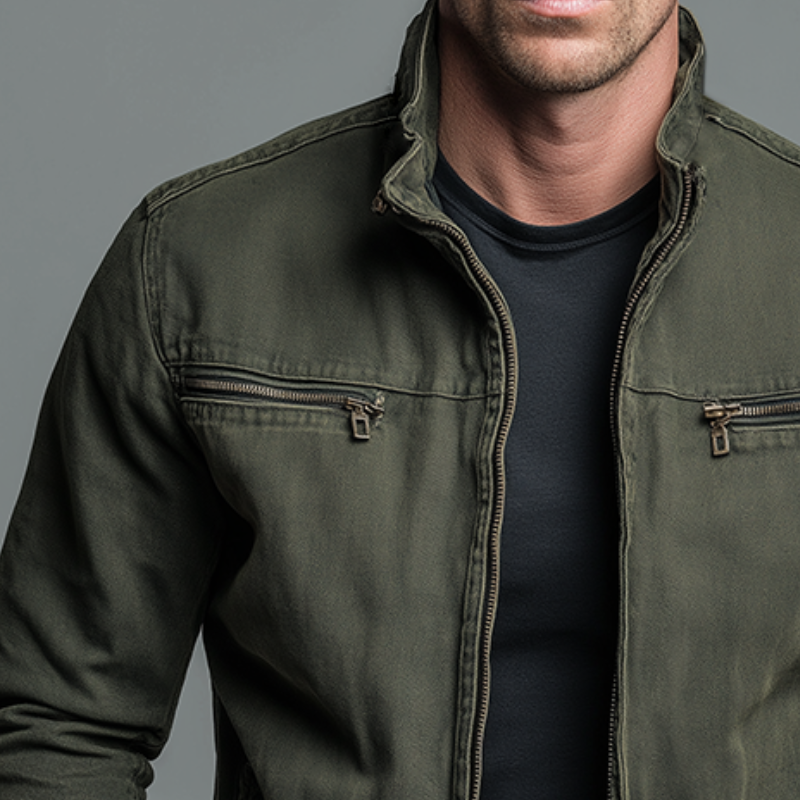 Vintage Style Zip Jacket For Men | William