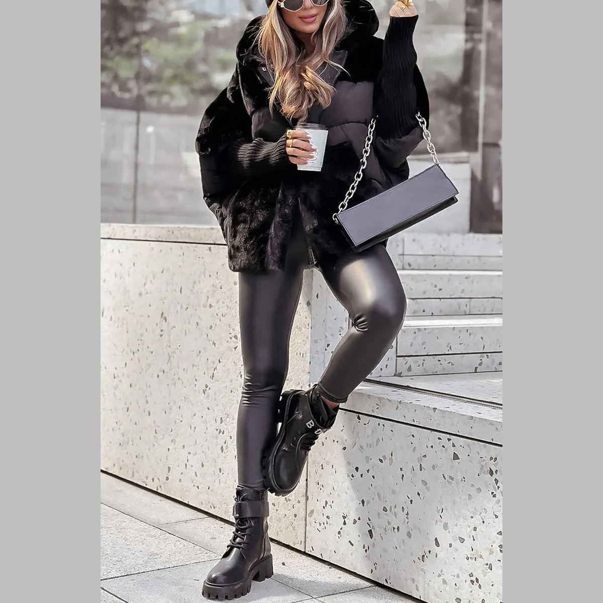 Oversized Hooded Puffer Jacket For Women | Elira