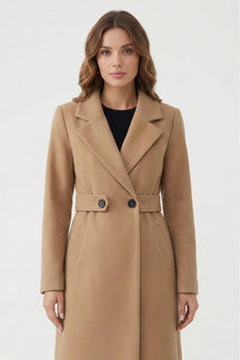 Long Tailored Double Breasted Coat For Women | Arlena