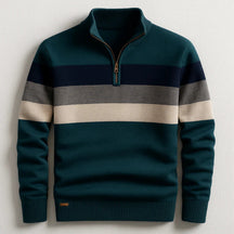 Stripe Quarter-Zip Sweater For Men | Ronan