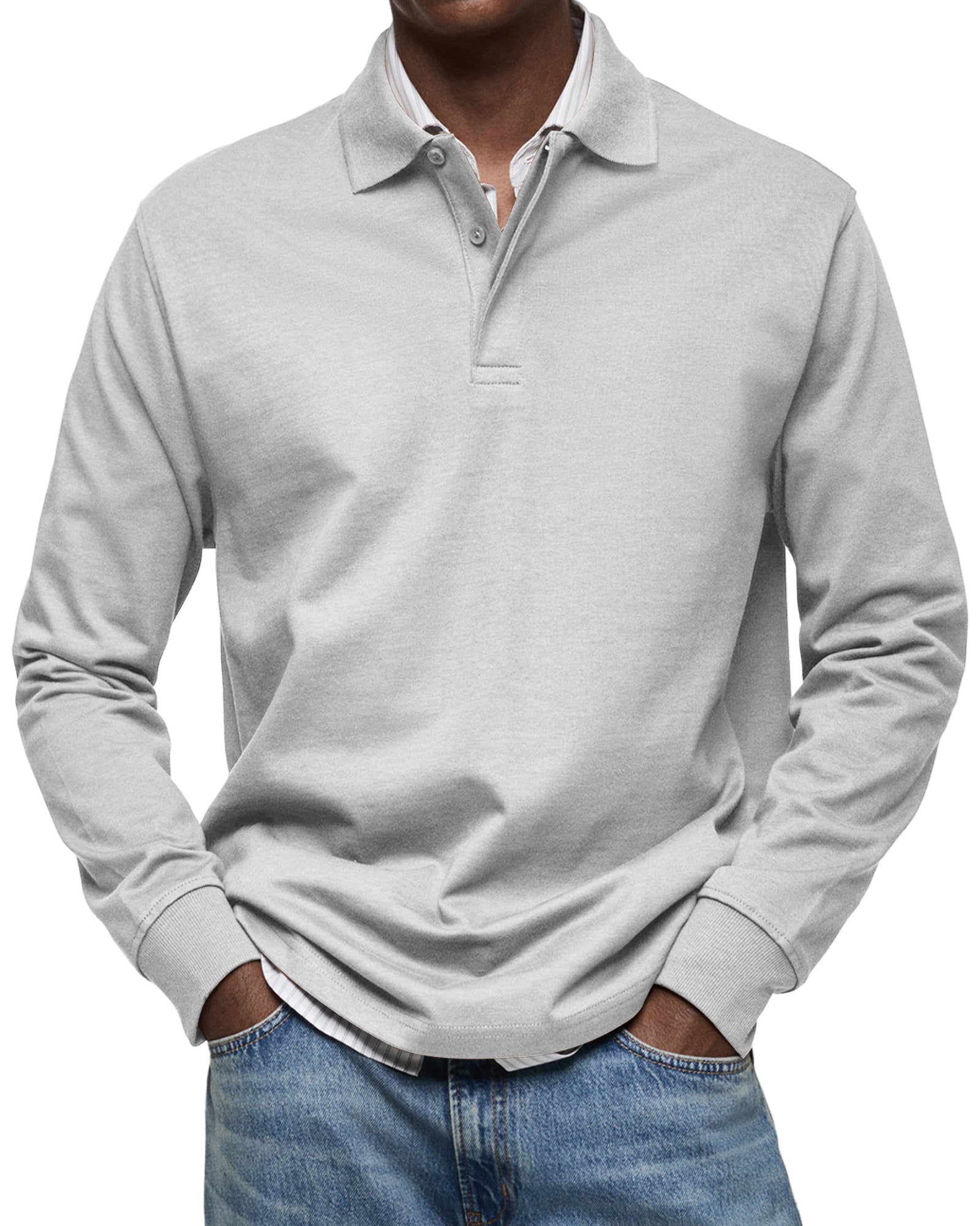 Classic Long Sleeve Polo Shirt For Men | Tristan