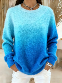 Gradient Crew Neck Sweater For Women | Emilie