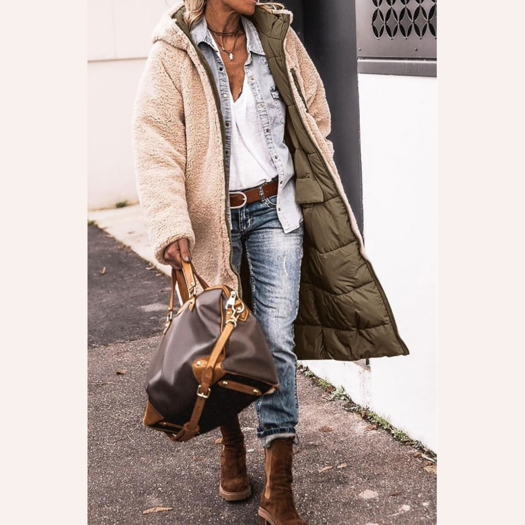 Long Reversible Coat For Women | Dona