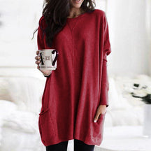 Relaxed Long Sleeve Pocket Tunic For Women | Mirelith