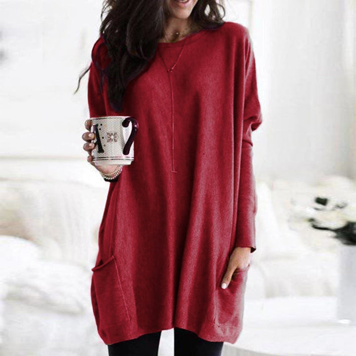 Relaxed Long Sleeve Pocket Tunic For Women | Mirelith