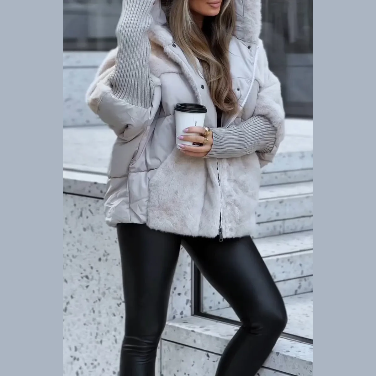 Oversized Hooded Puffer Jacket For Women | Elira