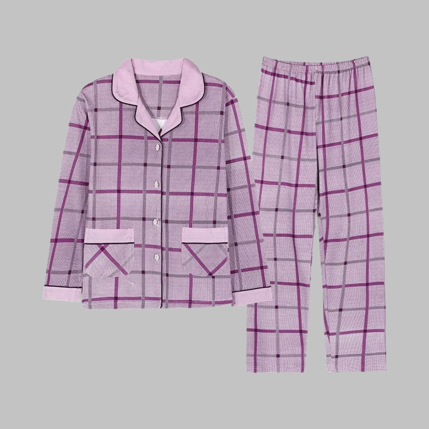 Cozy Long Sleeve Top And Trousers Lounge Set For Women | Serelune