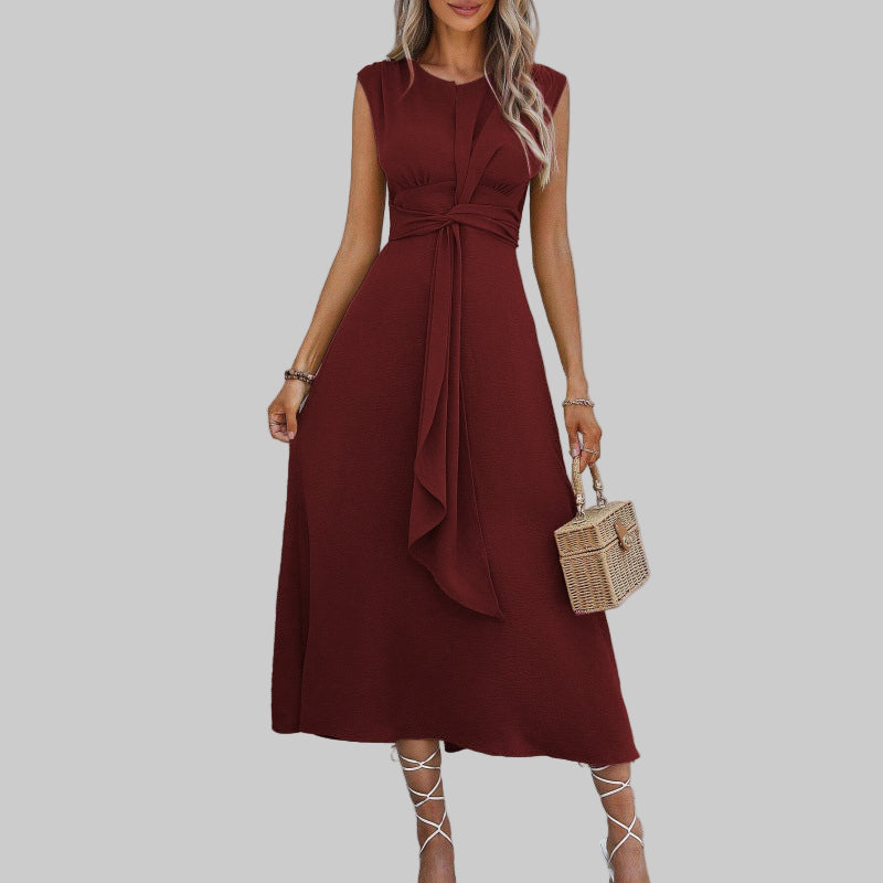 Sleeveless Round Neck Long Dress For Women | Helena