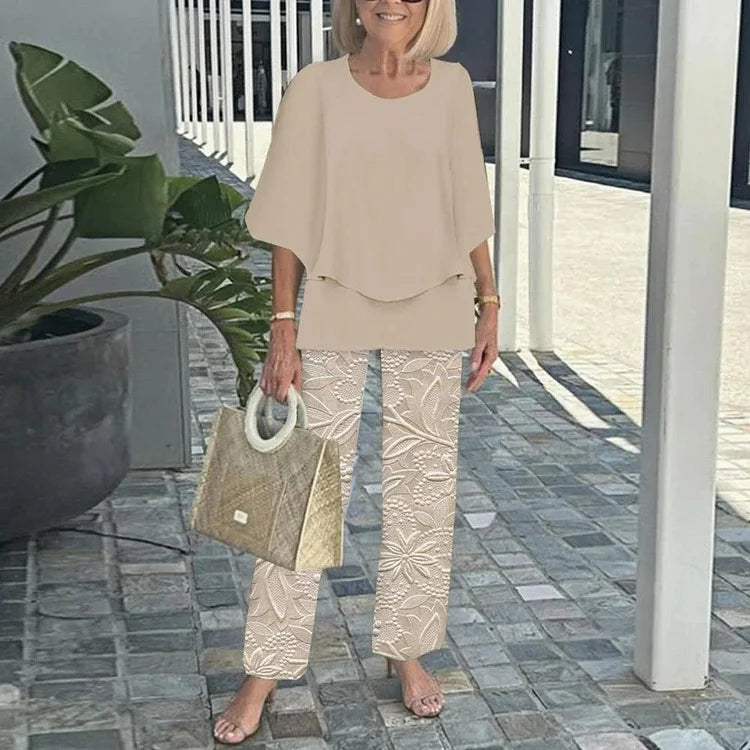 Printed Two Piece Co Ord Set For Women | Isadora