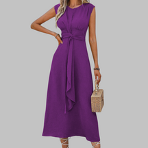 Sleeveless Round Neck Long Dress For Women | Helena