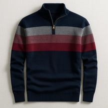 Stripe Quarter-Zip Sweater For Men | Ronan