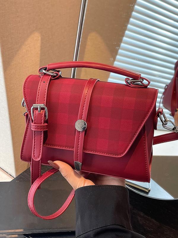 Trendy Contrast Stitching Small Square Shoulder Bag For Women | Liorenna