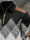 Geometric Half Zip Sweater For Men | Renz
