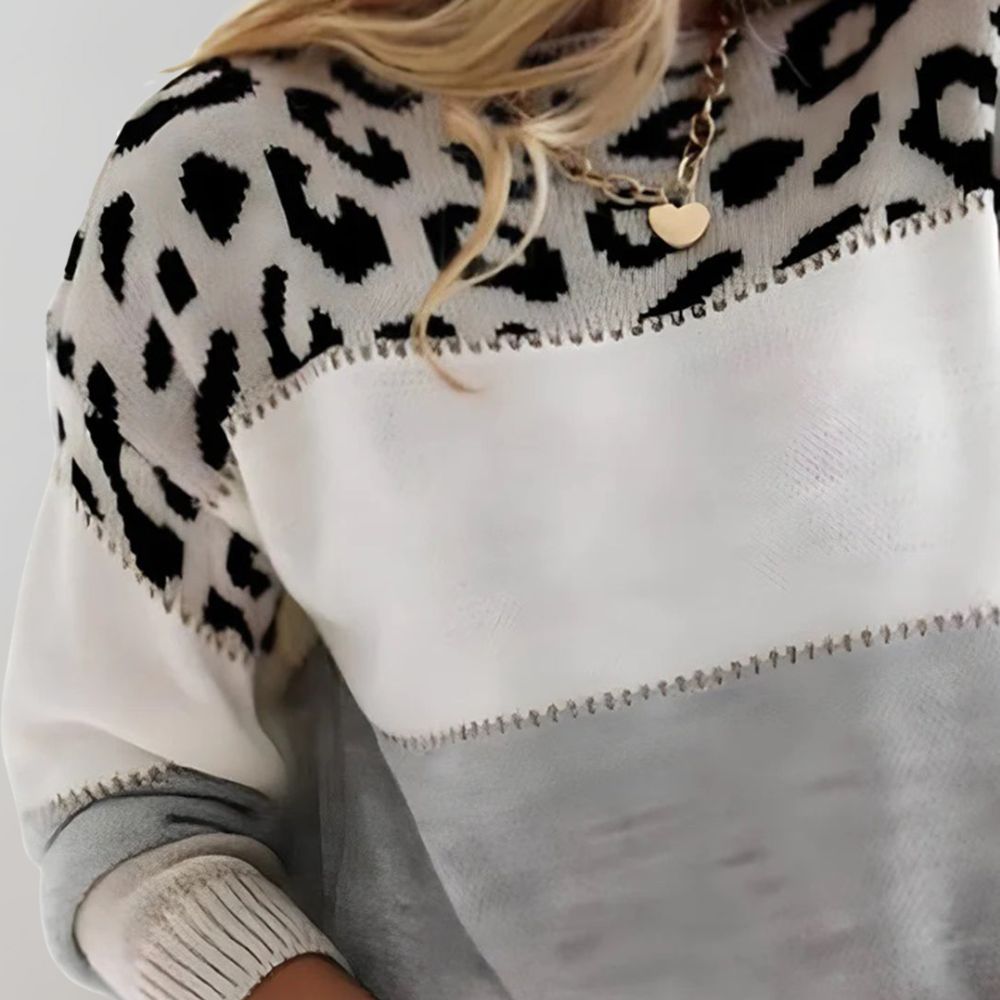 Leopard Print Casual Sweater For Women | Sera
