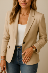 Single Button Tailored Blazer for Women | Amara