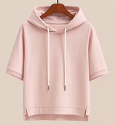 Short Sleeve Hooded Top For Women | Brielle