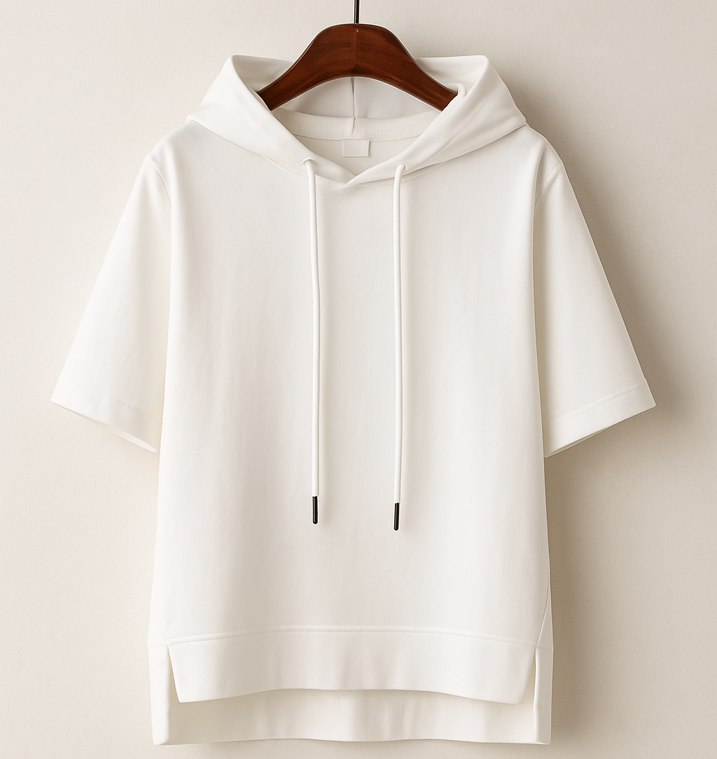 Short Sleeve Hooded Top For Women | Brielle