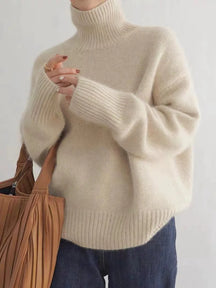 High Neck Knit Sweater For Women | Seraphina