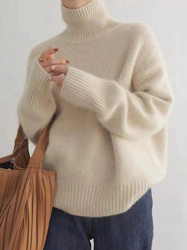 High Neck Knit Sweater For Women | Seraphina