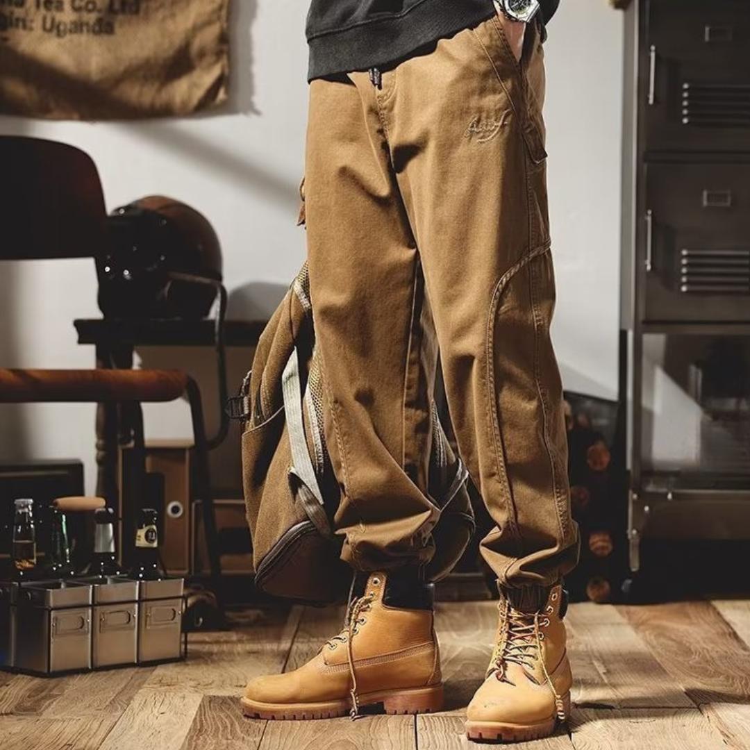 Tapered Utility Cargo Trousers for Men | Railey
