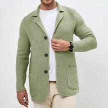 Tailored Button Front Knit Cardigan For Men | Matteo