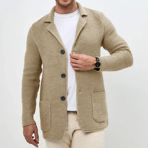 Tailored Button Front Knit Cardigan For Men | Matteo