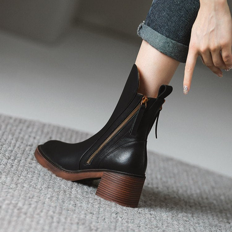 Block Heel Ankle Boots for Women | Mirella