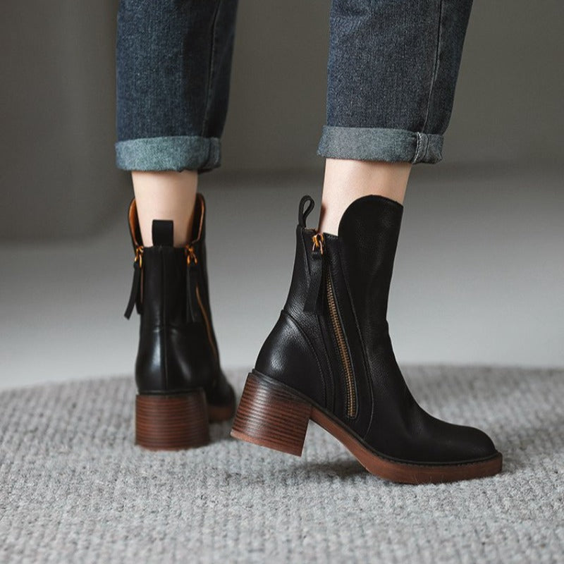 Block Heel Ankle Boots for Women | Mirella
