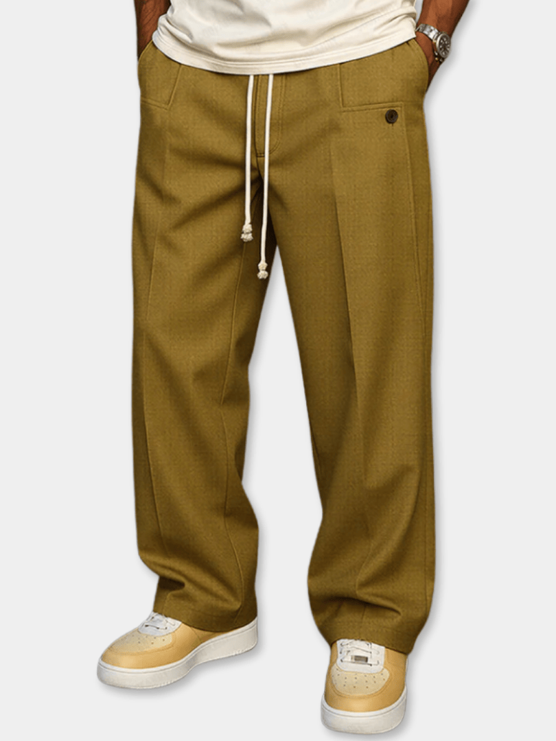 Relaxed Drawstring Trousers For Men | Caelan