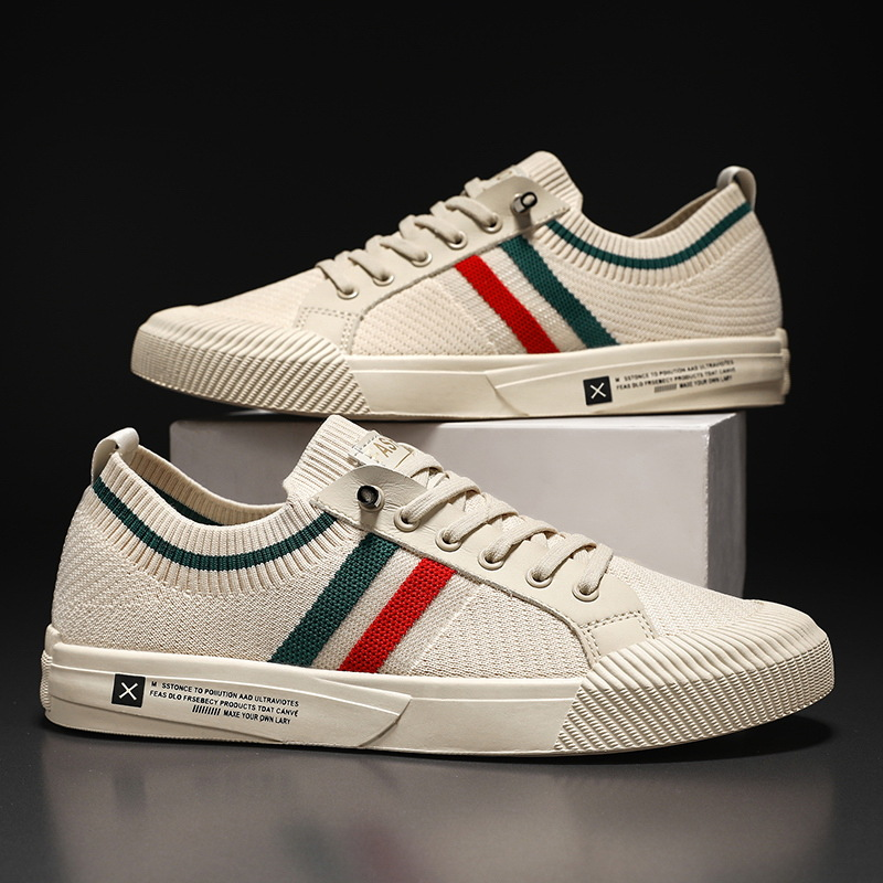 Striped Lace Up Sneakers for Men | Luca