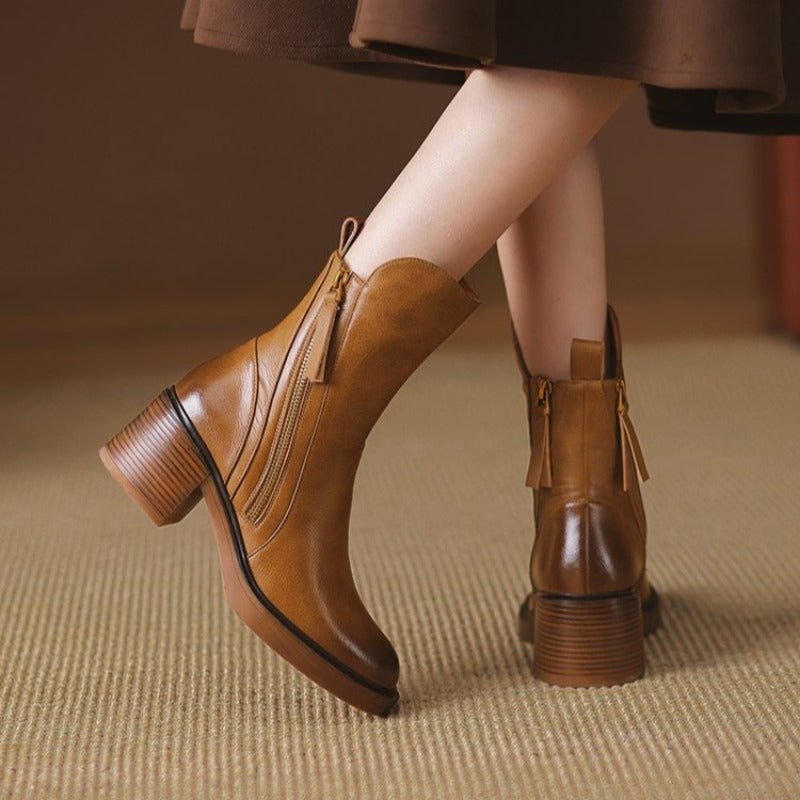 Block Heel Ankle Boots for Women | Mirella