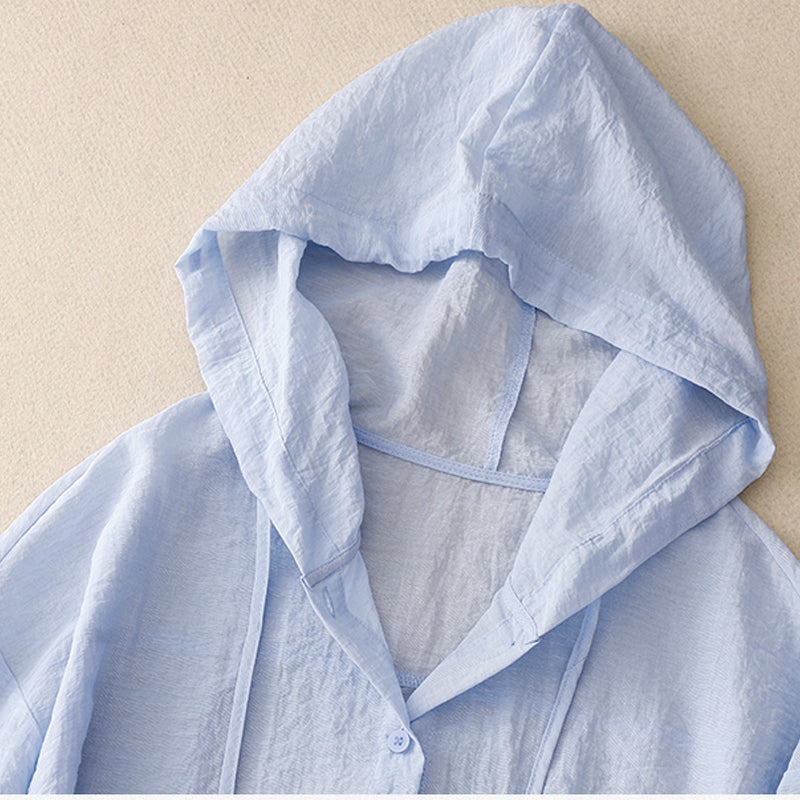 Lightweight Hooded Blouse for Women | Elara