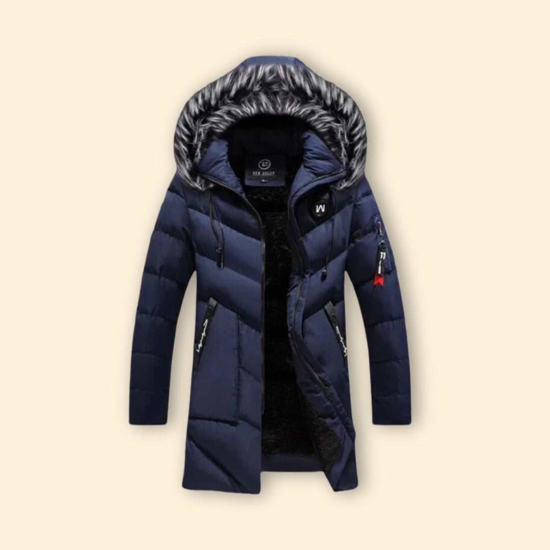 Quilted Hooded Parka Coat For Men | Ronan