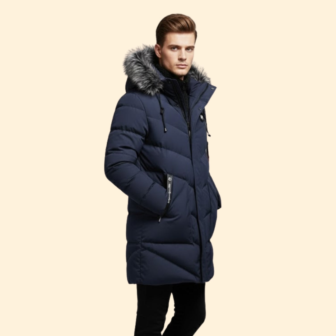 Quilted Hooded Parka Coat For Men | Ronan