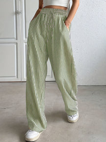 Striped Relaxed Fit Trousers For Women | Avelisse