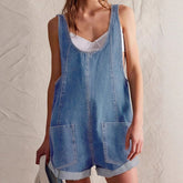 Casual Sleeveless Overall Romper For Women | Marivelle