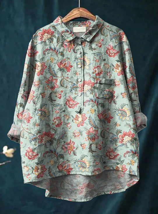 Vintage Floral Button Blouse For Women | Colette